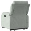 vidaXL Fauteuil inclinable de massage gris clair velours