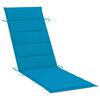 vidaXL Chaise longue &agrave; bascule avec coussin Bois de teck solide