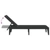 vidaXL Chaise longue anthracite 186x60x29 cm PP