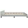 vidaXL Cadre de lit sans matelas gris clair king velours