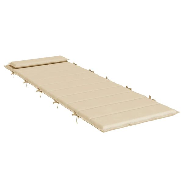 vidaXL Coussin de chaise longue beige 180x60x4 cm tissu oxford