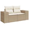 vidaXL Salon de jardin avec coussins 13 pcs beige r&eacute;sine tress&eacute;e