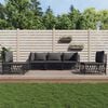 vidaXL Salon de jardin avec coussins 5 pcs anthracite acier