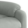 vidaXL Fauteuil inclinable de massage gris clair velours