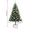 vidaXL Sapin de No&euml;l artificiel &agrave; charni&egrave;res avec neige floqu&eacute;e 150 cm