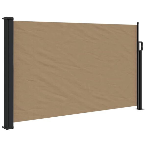 vidaXL Auvent lat&eacute;ral r&eacute;tractable taupe 117x300 cm