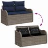 vidaXL Canap&eacute; de jardin avec coussin 121 x 62 x 69 cm polyrotin