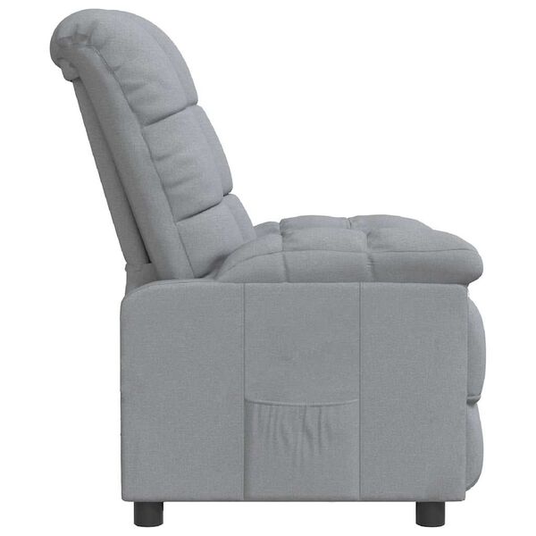 vidaXL Fauteuil inclinable Gris clair Tissu