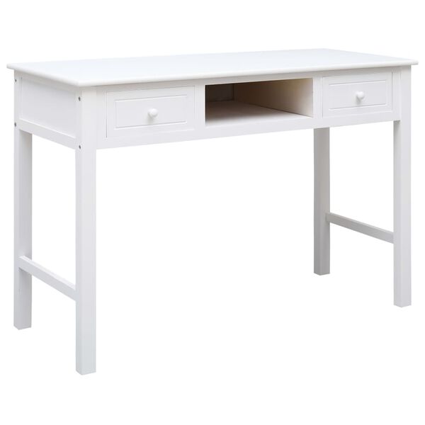 vidaXL Bureau Blanc 110 x 45 x 76 cm Bois