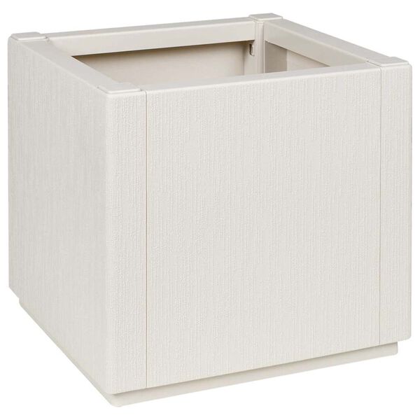 vidaXL Cache-pot de jardin Blanc 36 x 36 x 35 cm Polypropylène