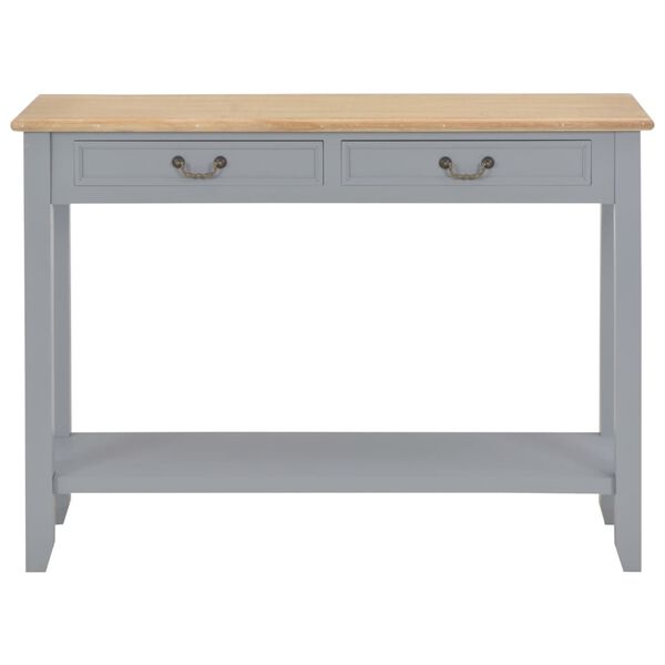 vidaXL Table console Gris 110x35x80 cm Bois