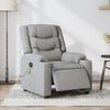 vidaXL Fauteuil inclinable de massage &eacute;lectrique gris clair tissu