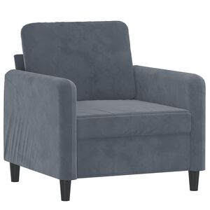 vidaXL Fauteuil Gris fonc&eacute; 60 cm Velours