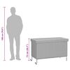 vidaXL Boîte de rangement de jardin et roues noir résine tressée