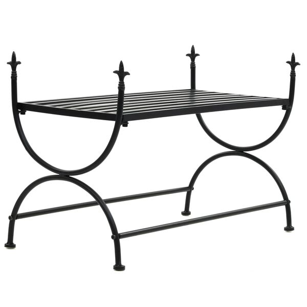 vidaXL Banc Style vintage Métal 83 x 42 x 55 cm Noir