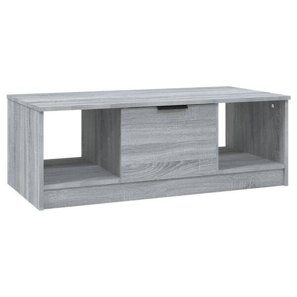 vidaXL Table basse sonoma gris 102x50x36 cm bois d'ing&eacute;nierie
