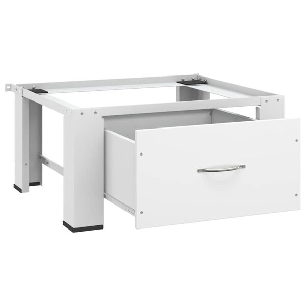 vidaXL Socle pour machine &agrave; laver avec tiroir Blanc