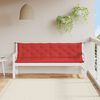 vidaXL Coussin de banc de jardin rouge 200x(50+50)x7 cm tissu oxford