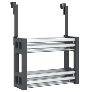 vidaXL Organisateur sous évier 34x12x26 cm aluminium