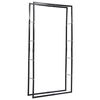 vidaXL Portant de bois de chauffage Noir 100x25x200 cm Acier