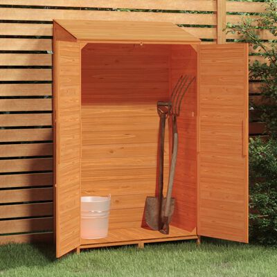 vidaXL Remise de jardin Marron 102x52x174,5 cm Bois de sapin solide