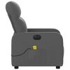 vidaXL Fauteuil inclinable de massage &eacute;lectrique gris fonc&eacute; tissu