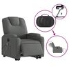 vidaXL Fauteuil inclinable de massage &eacute;lectrique gris fonc&eacute; tissu