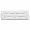vidaXL Coussin de t&ecirc;te de lit Hvar blanc 152 cm similicuir