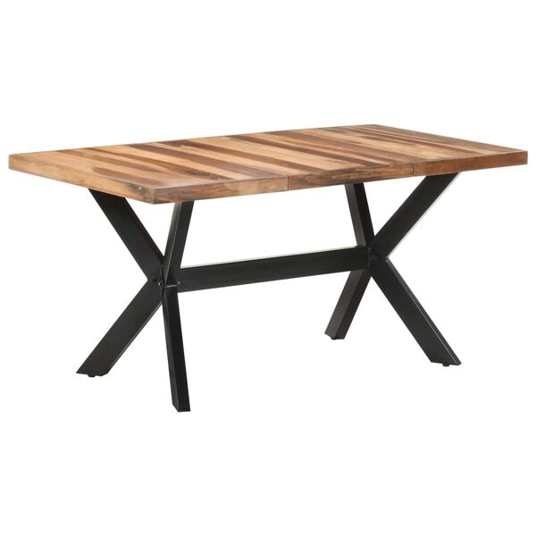 vidaXL Table de salle &agrave; manger 160x80x75 cm Bois avec finition miel