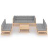 vidaXL Salon de jardin 8 pcs avec coussins Bois de pin massif