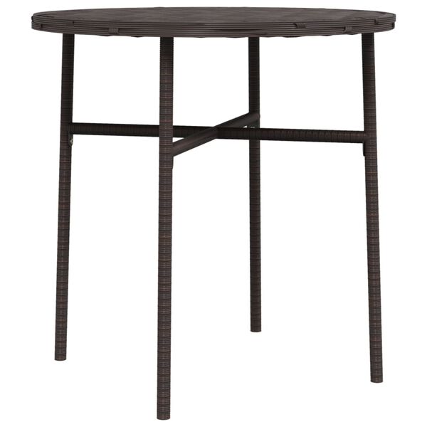 vidaXL Table &agrave; th&eacute; Marron 45 cm R&eacute;sine tress&eacute;e