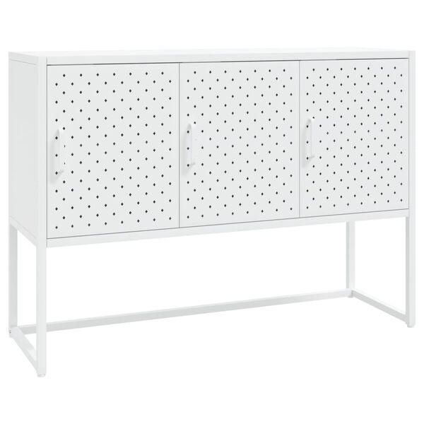 vidaXL Buffet Blanc 105x35x75 cm Acier