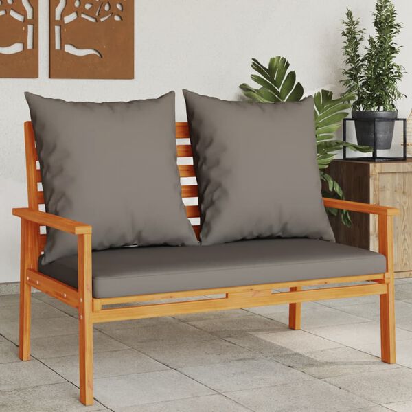 vidaXL Canap&eacute; de jardin 120 cm avec coussin bois d'acacia massif