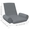 vidaXL Chaise pliable de sol Gris clair Tissu