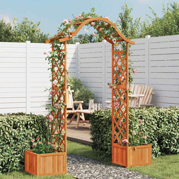 vidaXL Pergola de jardin avec jardinière Bois pin massif