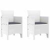 vidaXL Chaise de jardin 2 pcs Blanc 53 x 49 x 85 cm PP