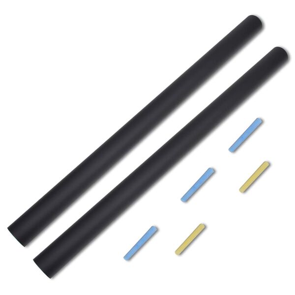 vidaXL Tableau noir autocollant mural 0,6x2 m 2 rouleaux avec craies