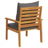 vidaXL Fauteuil de jardin lot de 2 avec coussin bois massif d'acacia
