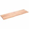 vidaXL Comptoir de salle de bain marron 200x60x(2-4) cm bois trait&eacute;