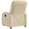 vidaXL Fauteuil inclinable de massage &eacute;lectrique cr&egrave;me tissu