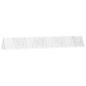 vidaXL Cage pour lapins Argent 650 x 55 x 55 cm Acier galvanis&eacute;