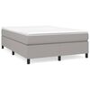 vidaXL Sommier &agrave; lattes de lit et matelas gris clair 137x190 cm tissu