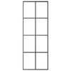 vidaXL Porte coulissante Aluminium et verre ESG 76x205 cm Noir