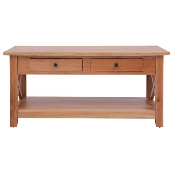 vidaXL Table basse 100x55x46 cm bois d'acajou massif