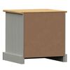 vidaXL Table de chevet VIGO gris 42x35x42 cm bois de pin massif