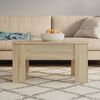 vidaXL Table basse chêne sonoma 79x49x41 cm bois d'ingénierie