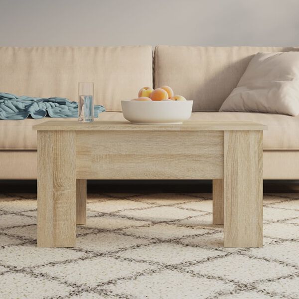vidaXL Table basse chêne sonoma 79x49x41 cm bois d'ingénierie