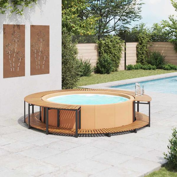 vidaXL Cadre de spa 273x53 cm bois d'acacia massif