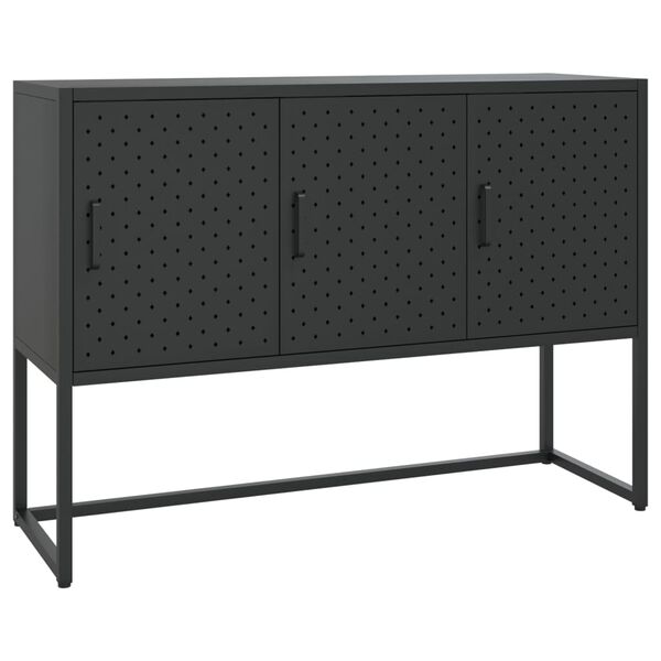vidaXL Buffet Noir 105x35x75 cm Acier