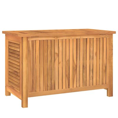 vidaXL Boîte de rangement de jardin et sac 90x50x58cm bois massif teck